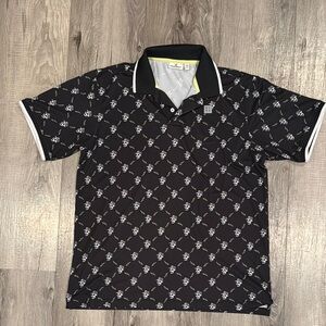 Devereux Skull Patterned Golf Polo Shirt